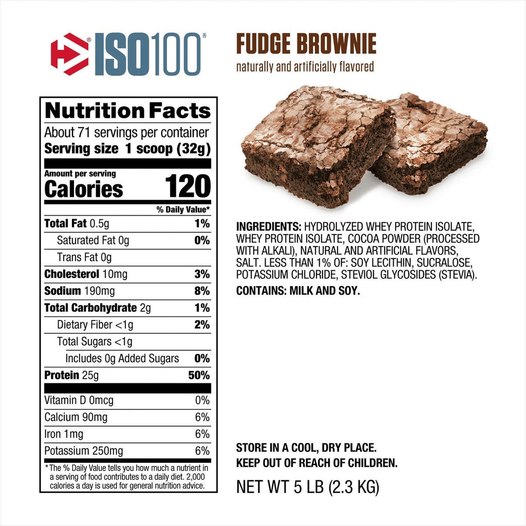 Dymatize Iso 100 3 Libras Chocolate Fudge Brownie