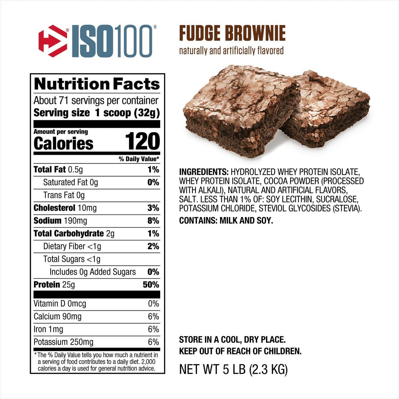 Dymatize Iso 100 3 Libras Chocolate Fudge Brownie