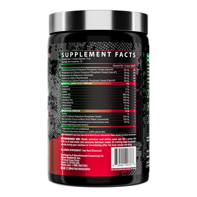 Nutrex Research Warrior Series EAA Hydration 30 Porciones Apple Pear