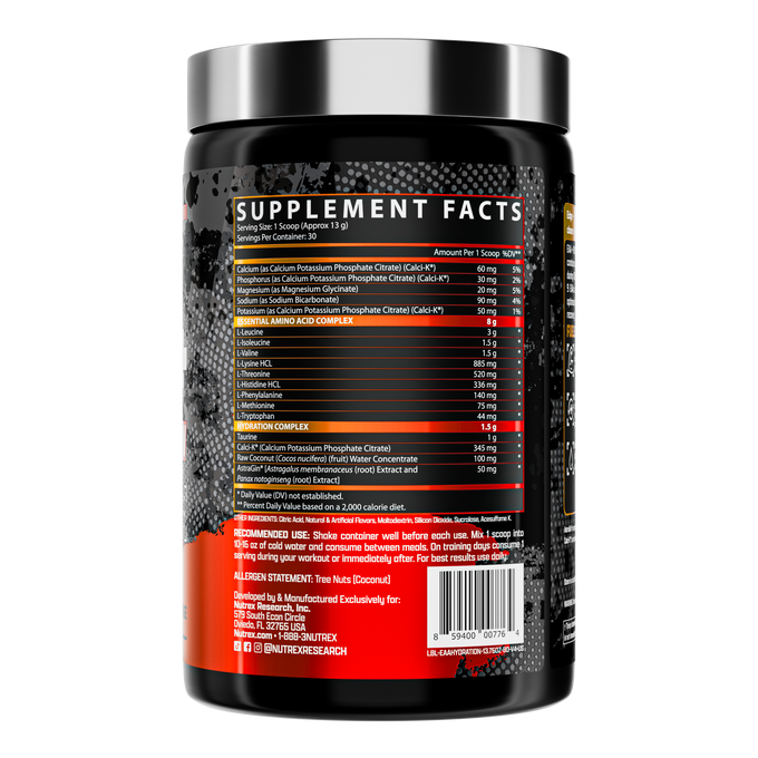 Nutrex Research Warrior Series EAA Hydration 30 Porciones Blood Orange