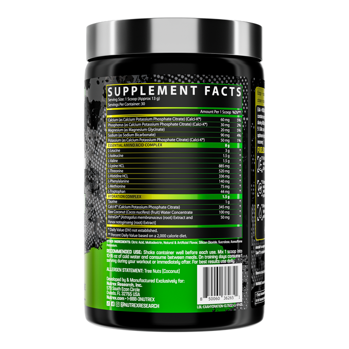 Nutrex Research Research Warrior Series EAA Hydration 30 Porciones Lemon Lime