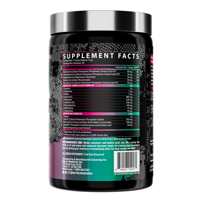 Nutrex Research Warrior Series EAA Hydration 30 Porciones Strawberry Watermelon