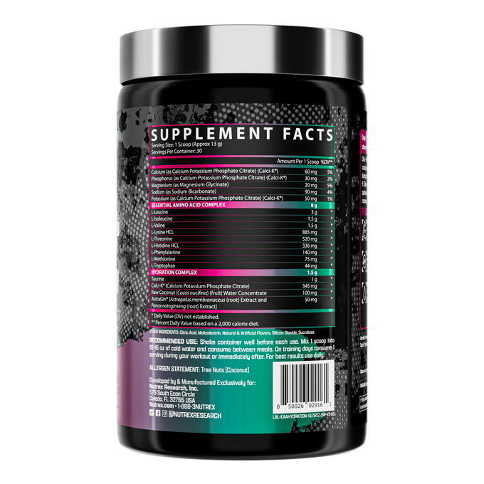Nutrex Research Warrior Series EAA Hydration 30 Porciones Strawberry Watermelon