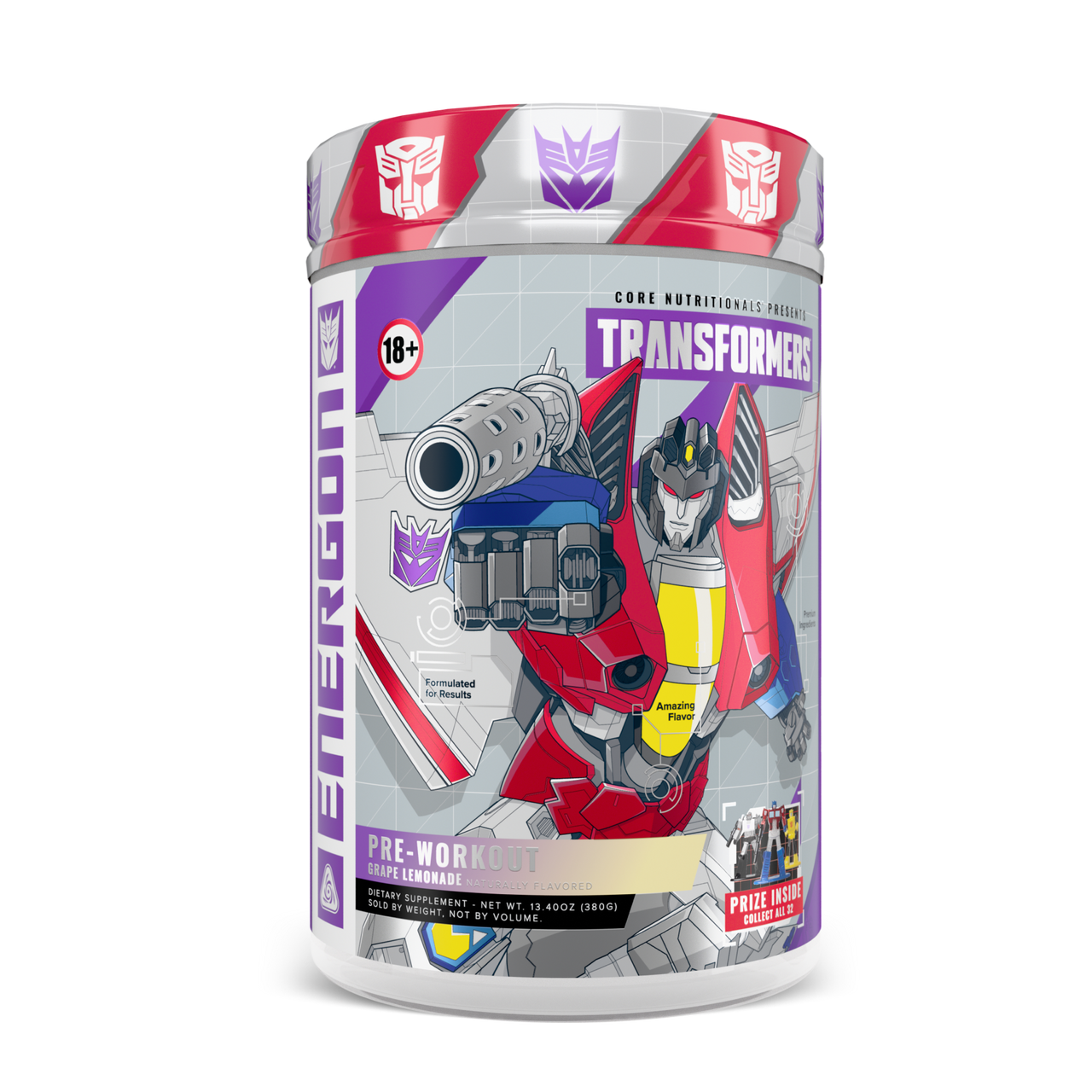Core Nutritionals Energon Pre - Entreno 20 Porciones Starscream Grape Lemonade