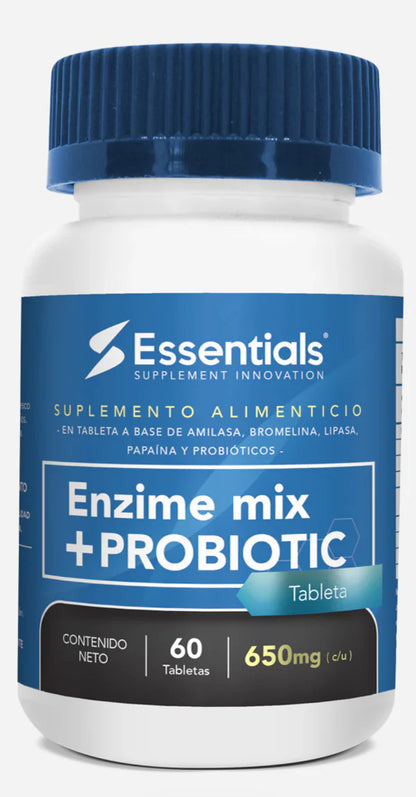 Ess Enzime Mix Probiotic 650Mg 60 Tabletas