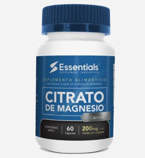 Ess Citrato de Magnesio 200 mg 60 Cápsulas