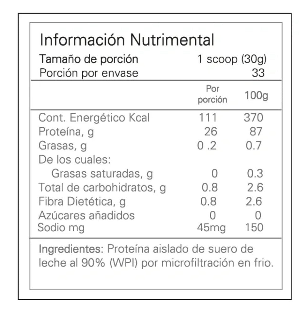 Alpha Whey Protein Isolated 2. 2 Libras sin Sabor