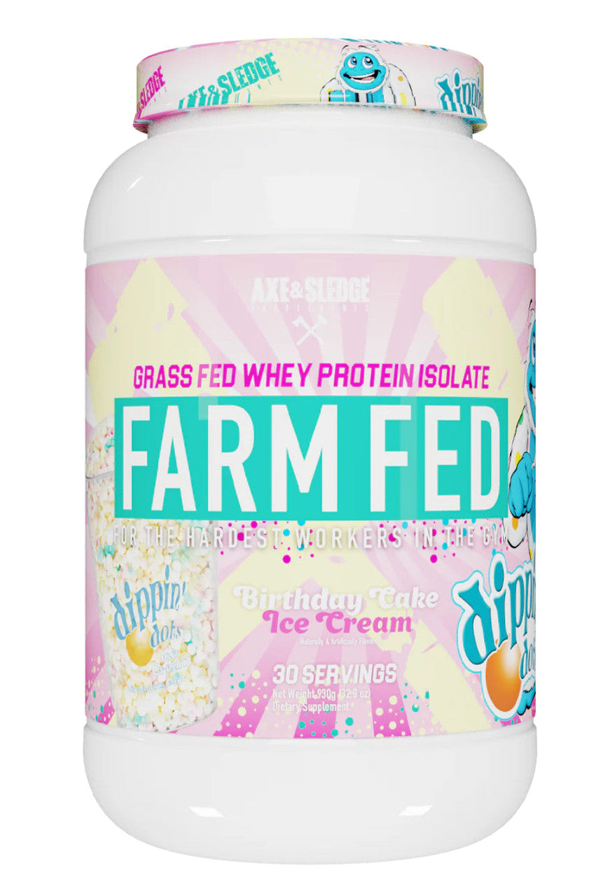 A S Whey Farm Fed Aislado 30 Porciones 930 Grs Birthday Cake Dippin Dots