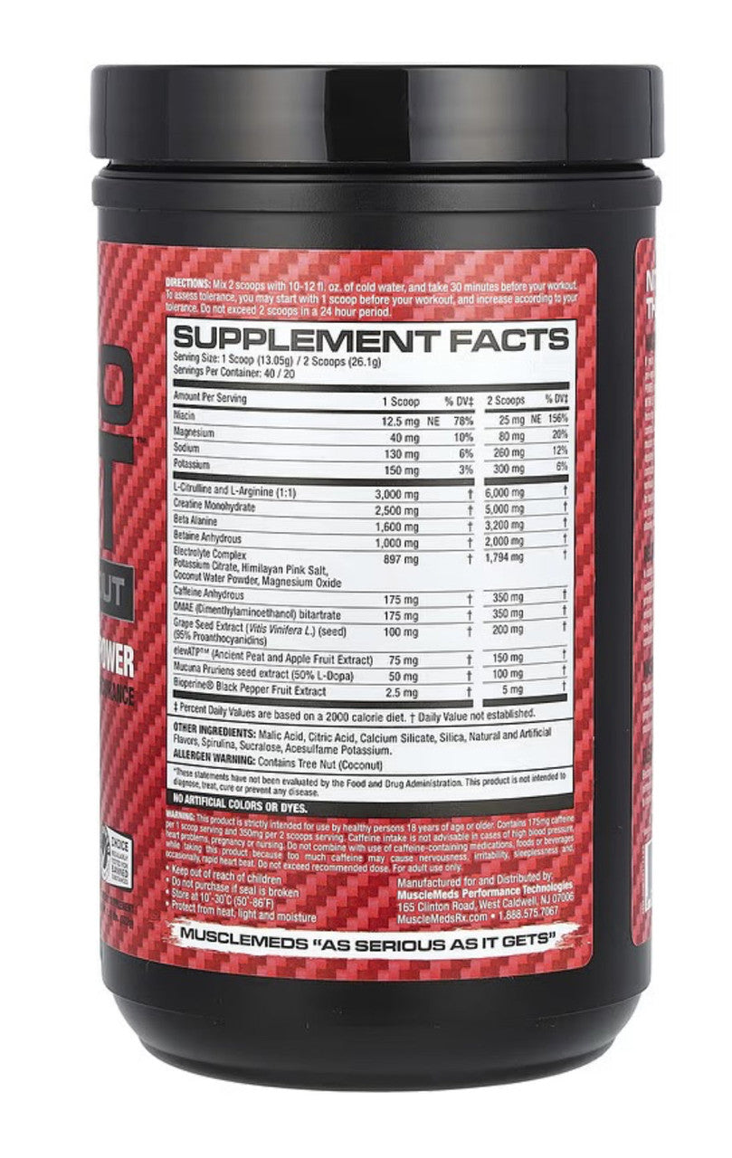 Mmd Nitro Lift Pre - Entreno 40 Ser Cherry Lime