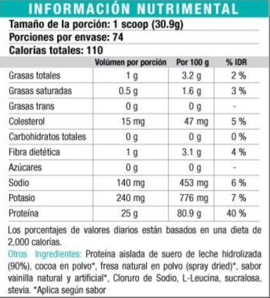 Pbs Myo-Vector - Vector Iso Zero 5 Libras Strawberry