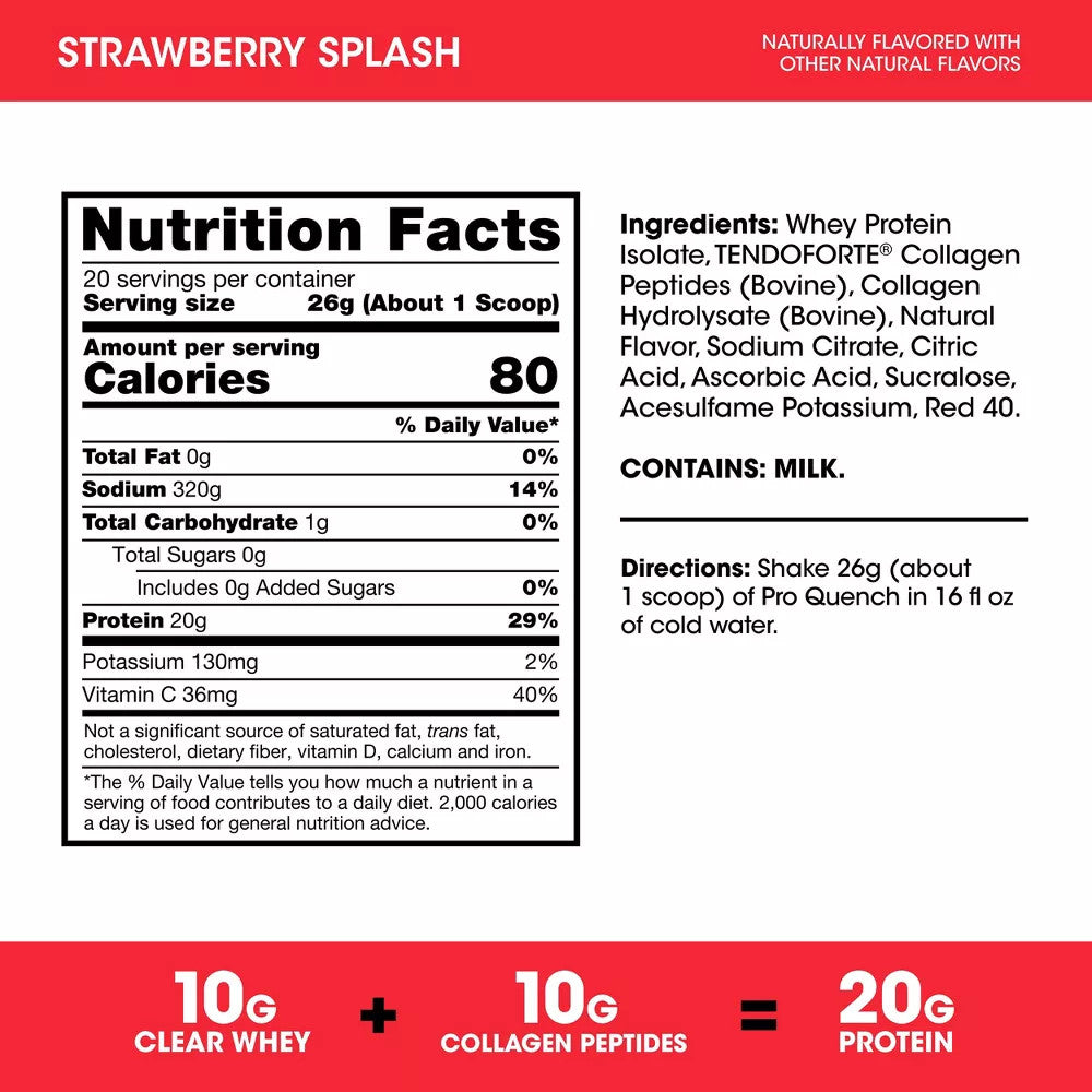Optimum Nutrition Pro Quench 1 14 Libras Strawberry Splash