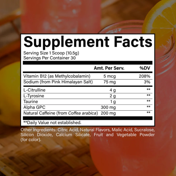 Raw Cbum Essential Tingle sin Pre - Entreno 30 Porciones Guava Passion Fruit