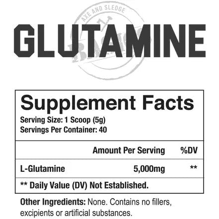 Axe y Sledge Glutamine 40 Porciones sin Sabor