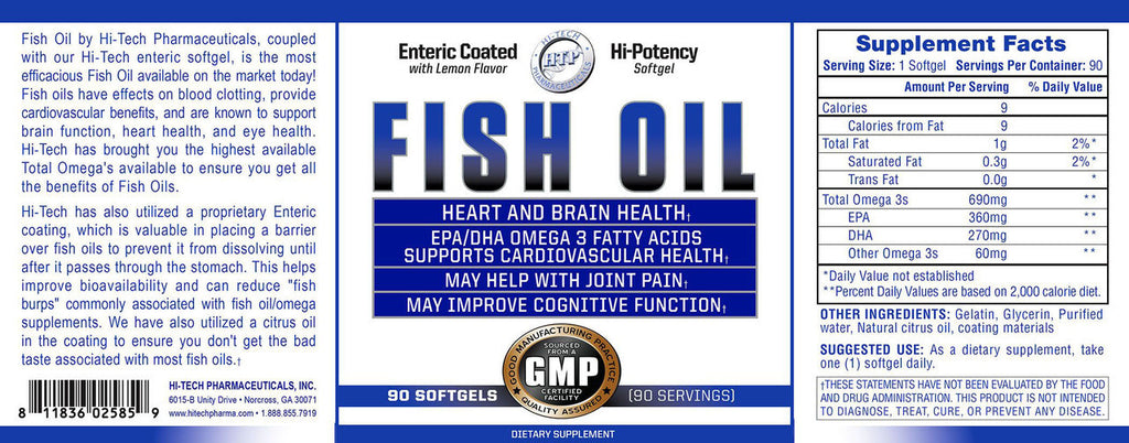 High Tech Pharma Fish Oil 90 Unidades