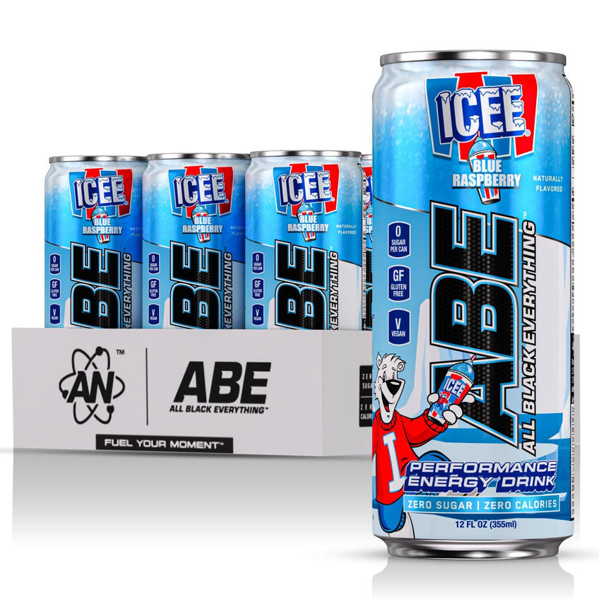 An Applied Nutrition Abe Icee Performance Energy Drink 12Oz 12Pk Blue Raspberry