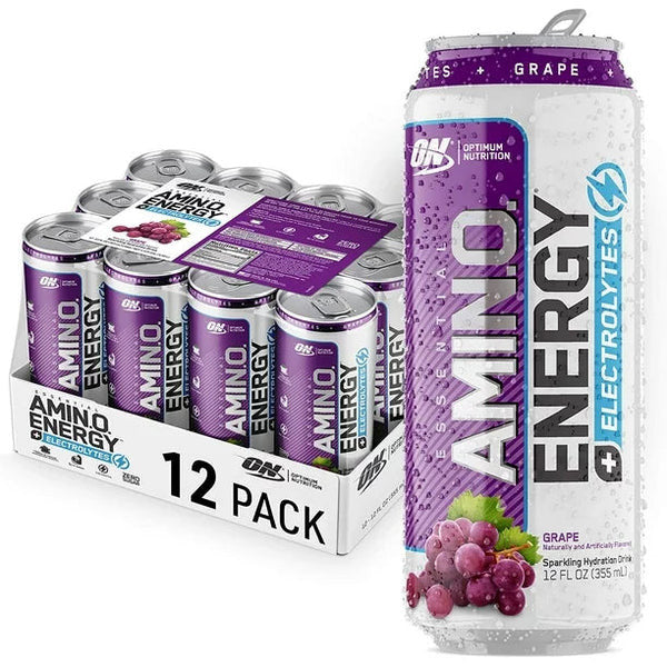 Optimum Nutrition Amino Energy 355 ml 12 Paquete Grape Electrolitos