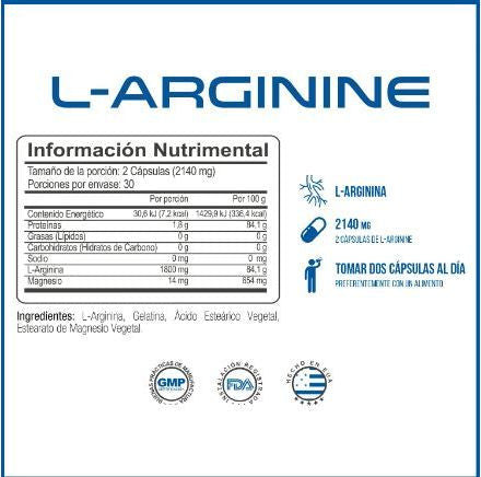 Forza L Arginine 60 Cápsulas