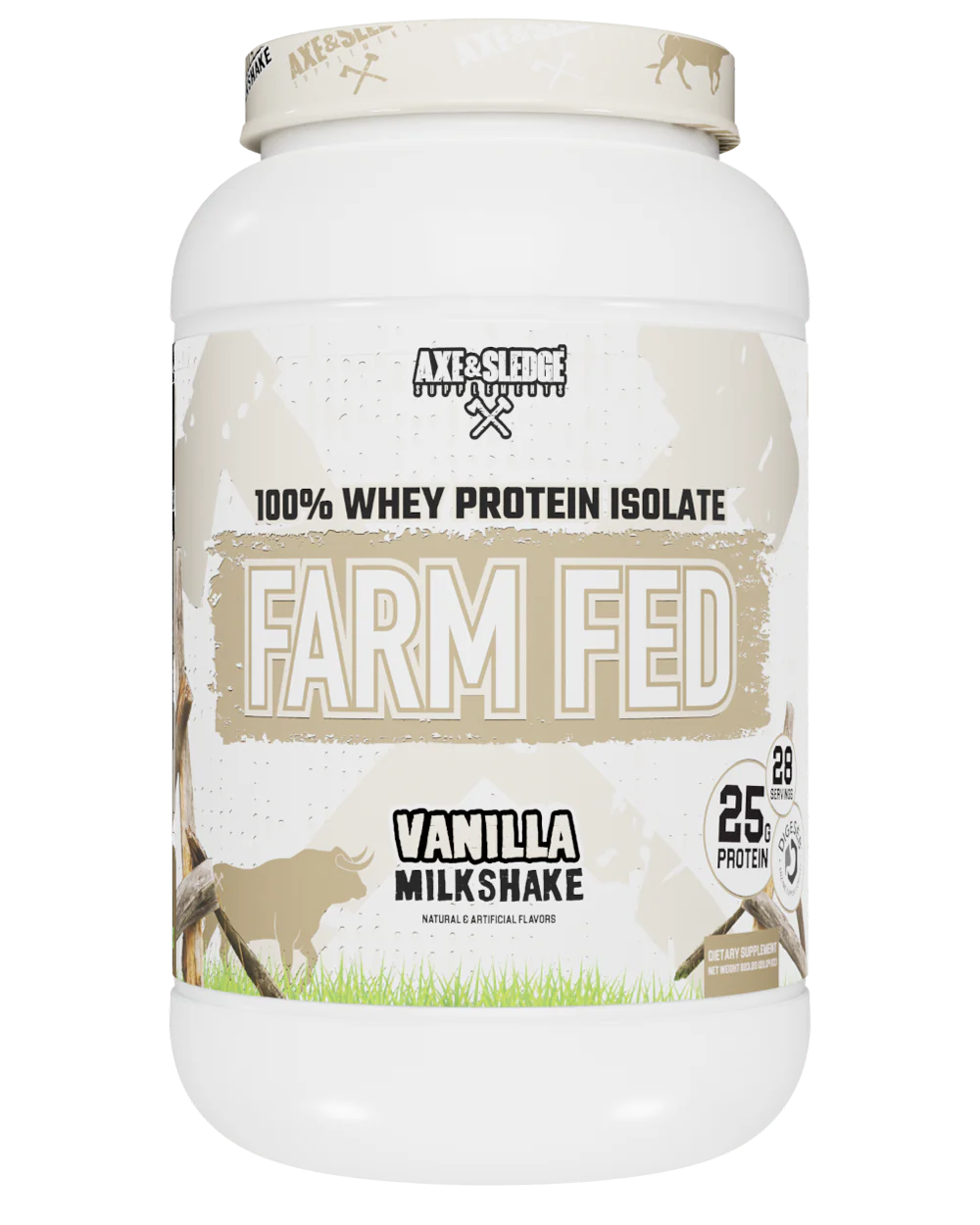 Axe y Sledge Whey Farm Fed Aislado 28 Porciones Vanilla Milkshake