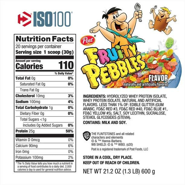Dymatize Iso 100 1 3 Libras 20 Porciones Fruity Pebbles