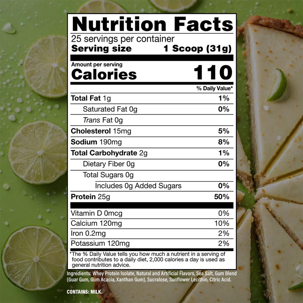 Raw Cbum Itholate 2 Libras Key Lime Pie