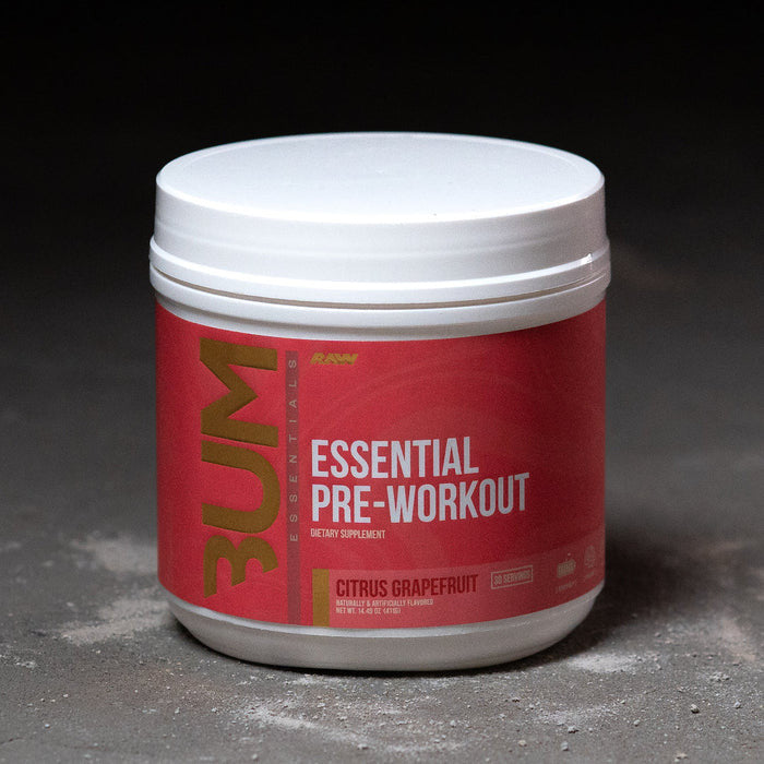 Raw Cbum Essential Pre - Entreno 30 Porciones Citrus Grape Fruit