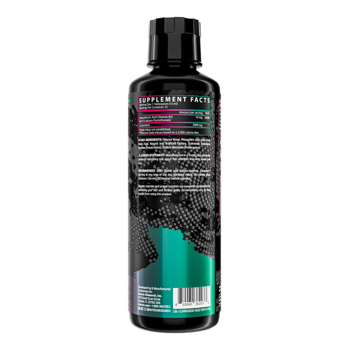 Nutrex Research Liquid L Carnitine 3000 31 Porciones Strawberry Watermelon