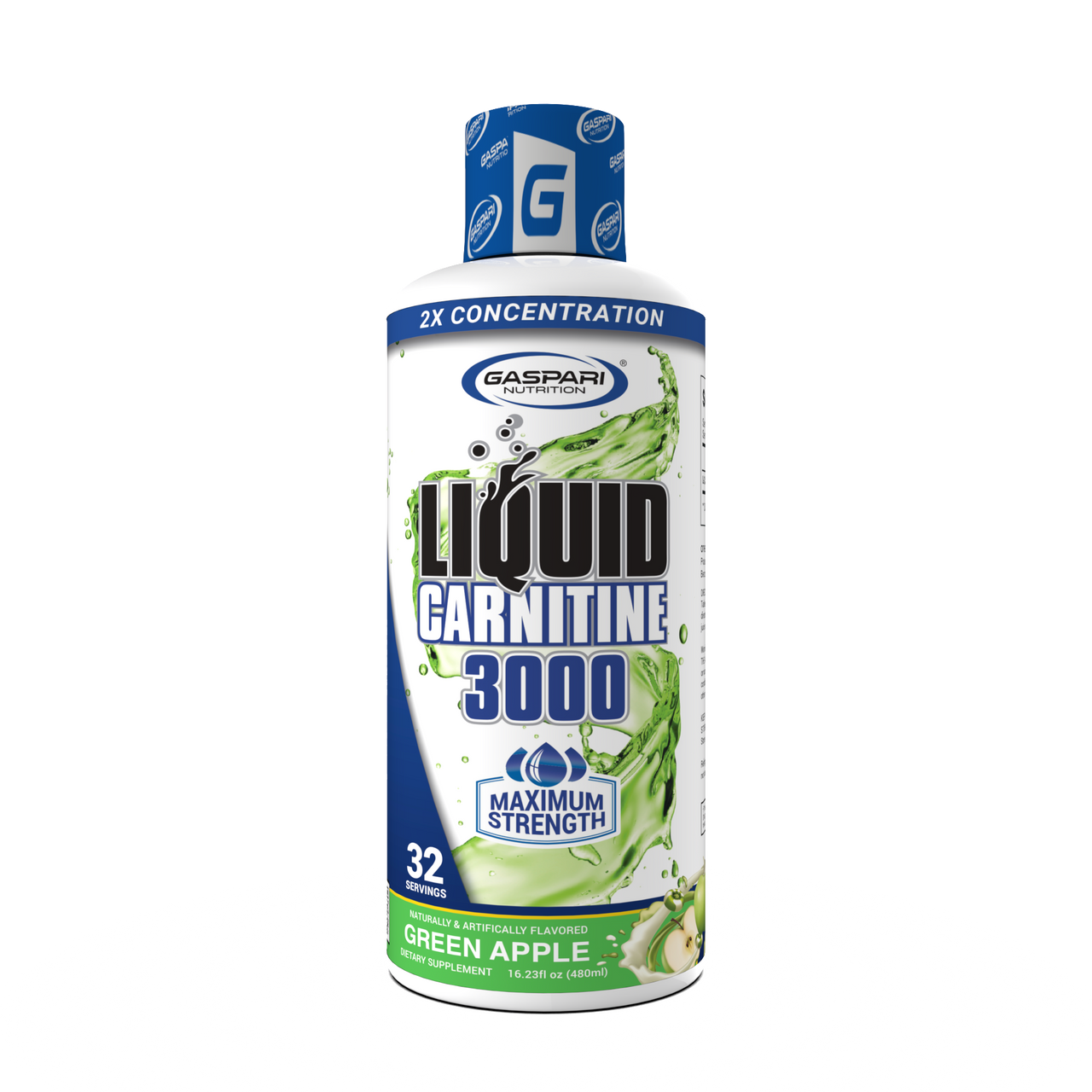 Gaspari Nutrition L Carnitine Liquid 3000 16 Onzas Green Apple