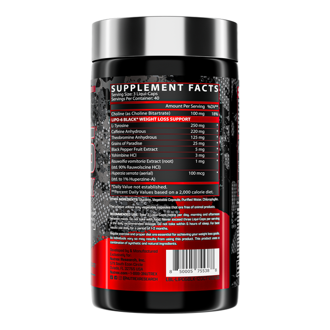 Nutrex Research Lipo 6 Black 120 Cápsulas