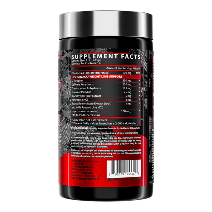 Nutrex Research Lipo 6 Black 120 Cápsulas