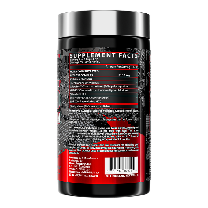 Nutrex Research Lipo 6 Black Uc 60 Cápsulas Rojo
