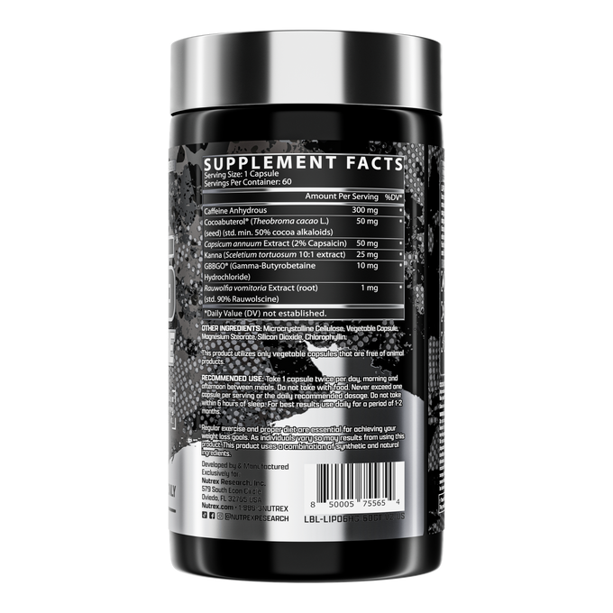 Nutrex Research Lipo 6 Hardcore 60 Cápsulas