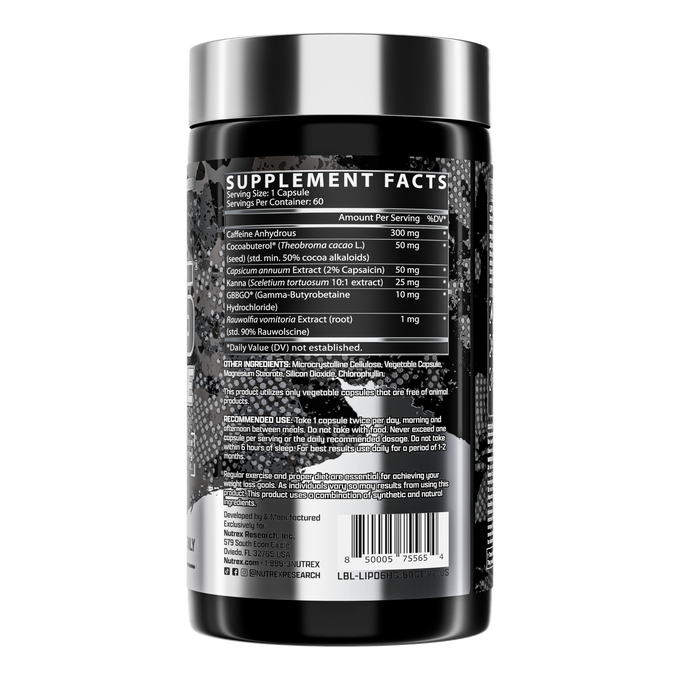 Nutrex Research Lipo 6 Hardcore 60 Cápsulas