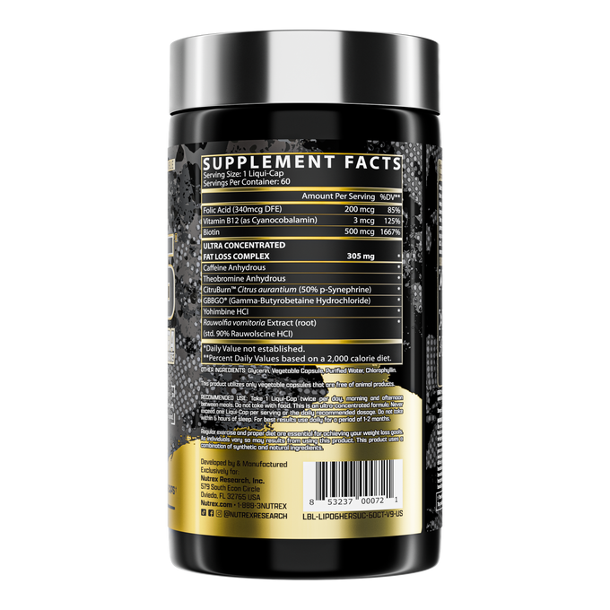 Nutrex Research Lipo 6 Black Uc Hers 60 Cápsulas Chl