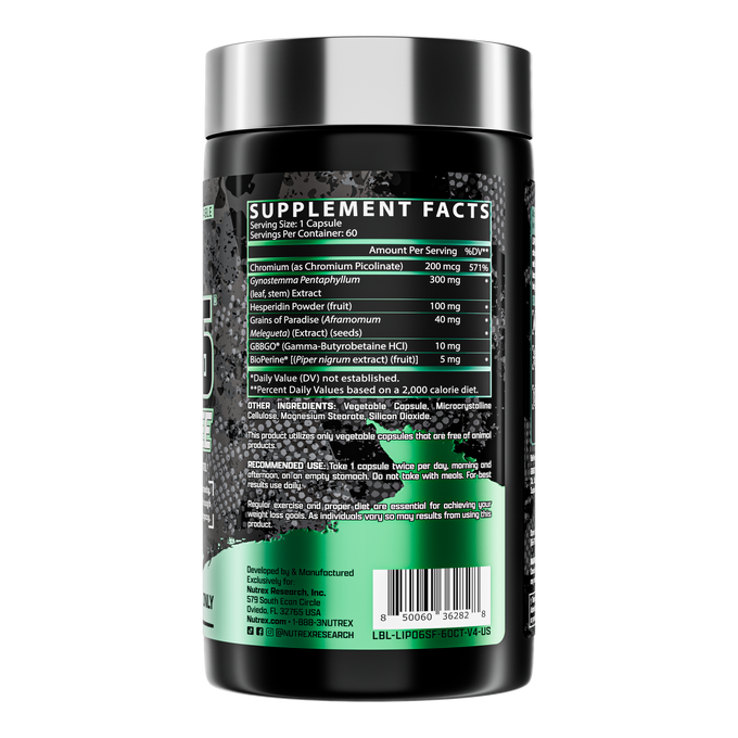 Nutrex Research Lipo 6 Estimulante sin 60 Cápsulas