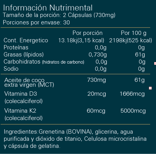 Alpha MCT Oil K2 y D3 60 Cápsulas