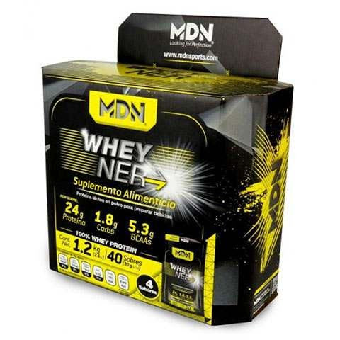 Mdn Wheyner Aislado 40 Paquete Platano Vainilla Fresa Chocolate