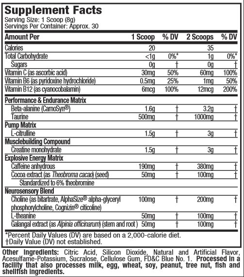 Muscle Tech Vapor X5 Next Gen 30 Porciones Fruit Punch