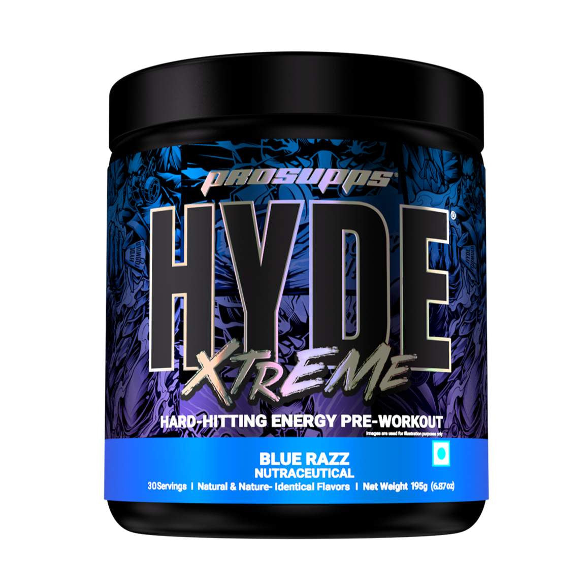 Prosupps Hyde Xtreme 30 Porciones Blue Raz Blitz