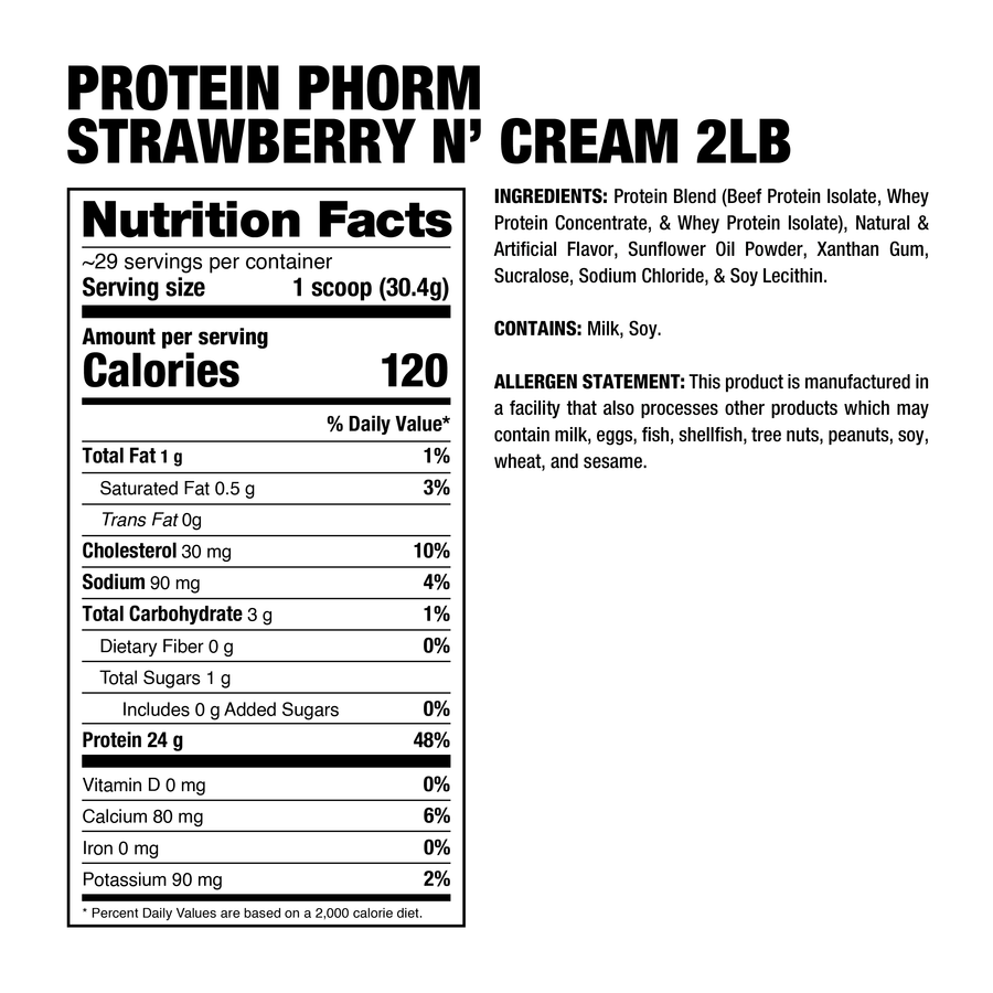 Dragon Pharma Protein Phorm 5 Libras Strawberries Cream