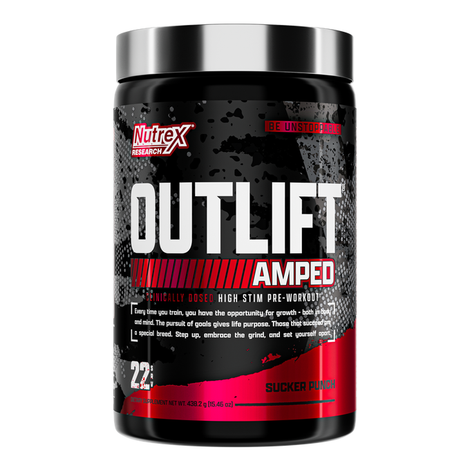 Nutrex Research Outlift Amped 22 Porciones Sucker Punch 1 Paq