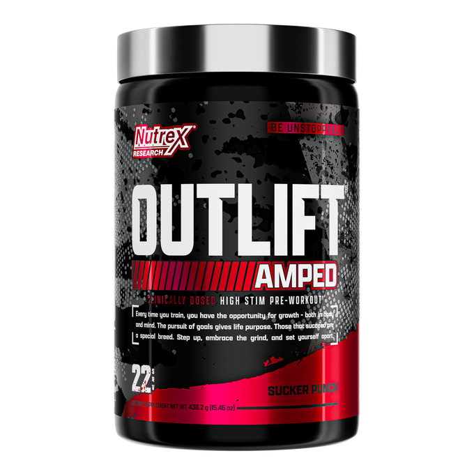Nutrex Research Outlift Amped 22 Porciones Sucker Punch 1 Paq