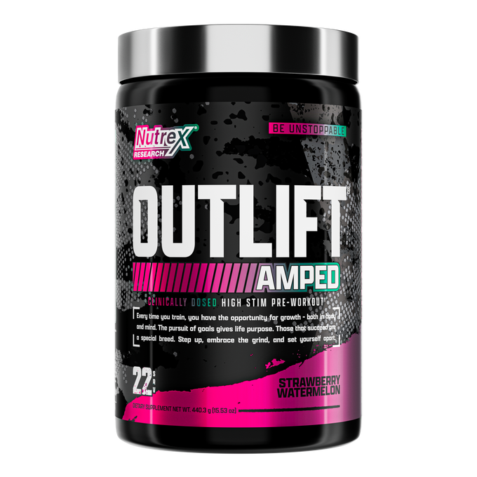 Nutrex Research Outlift Amped 22 Porciones Strawberry Watermelon 1 Paq