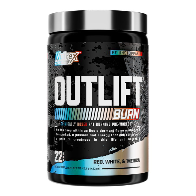 Nutrex Research Outlift Burn 22 Porciones Red White Merica 1 Paq