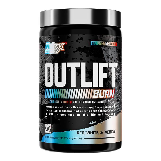 Nutrex Research Outlift Burn 22 Porciones Red White Merica 1 Paq