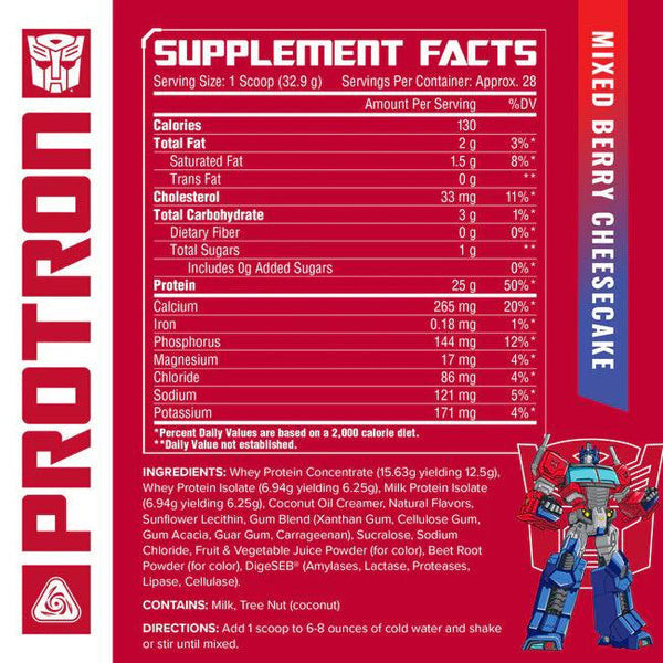 Core Nutritionals Proton Protein Blend 2 Libras Optimus Prime Mixed Berry Cheesecake