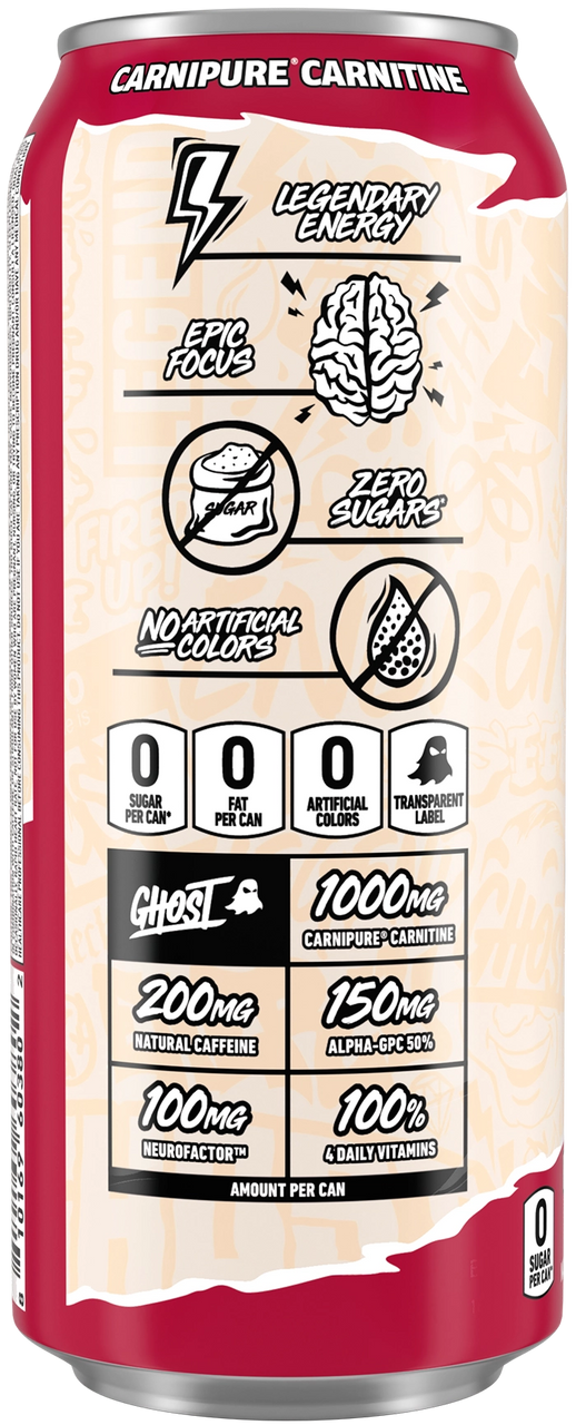 Ghost Energy 16 Onzas 12 Paquete Raspberry Cream
