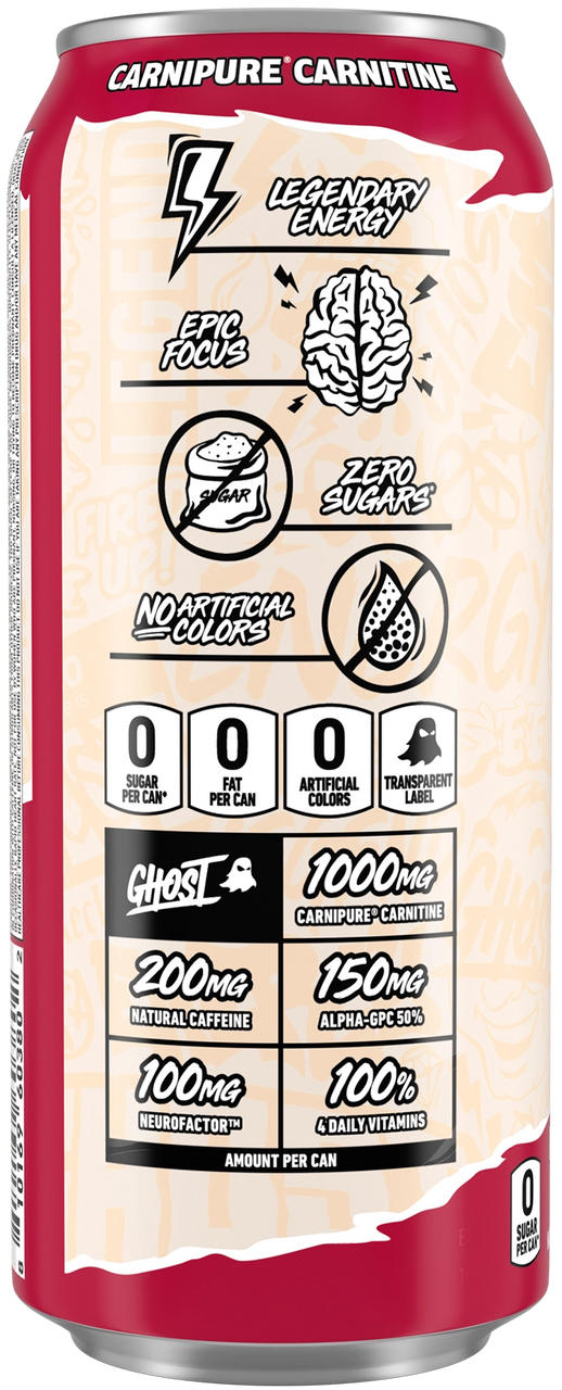Ghost Energy 16 Onzas 12 Paquete Raspberry Cream