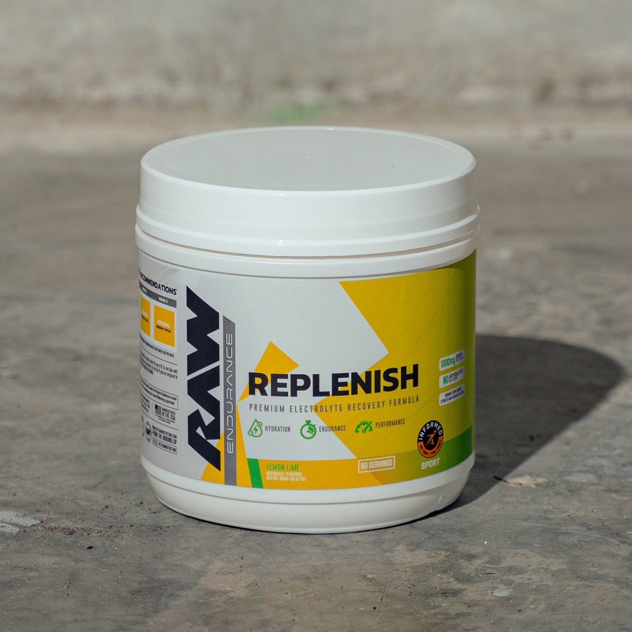 Raw Replenish Bottle 60 Porciones Lemon Lime