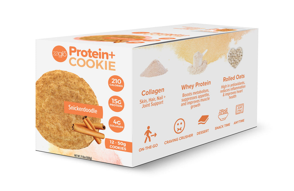 321Glo Protein Cookie 12 Paquete Snickerdoodle