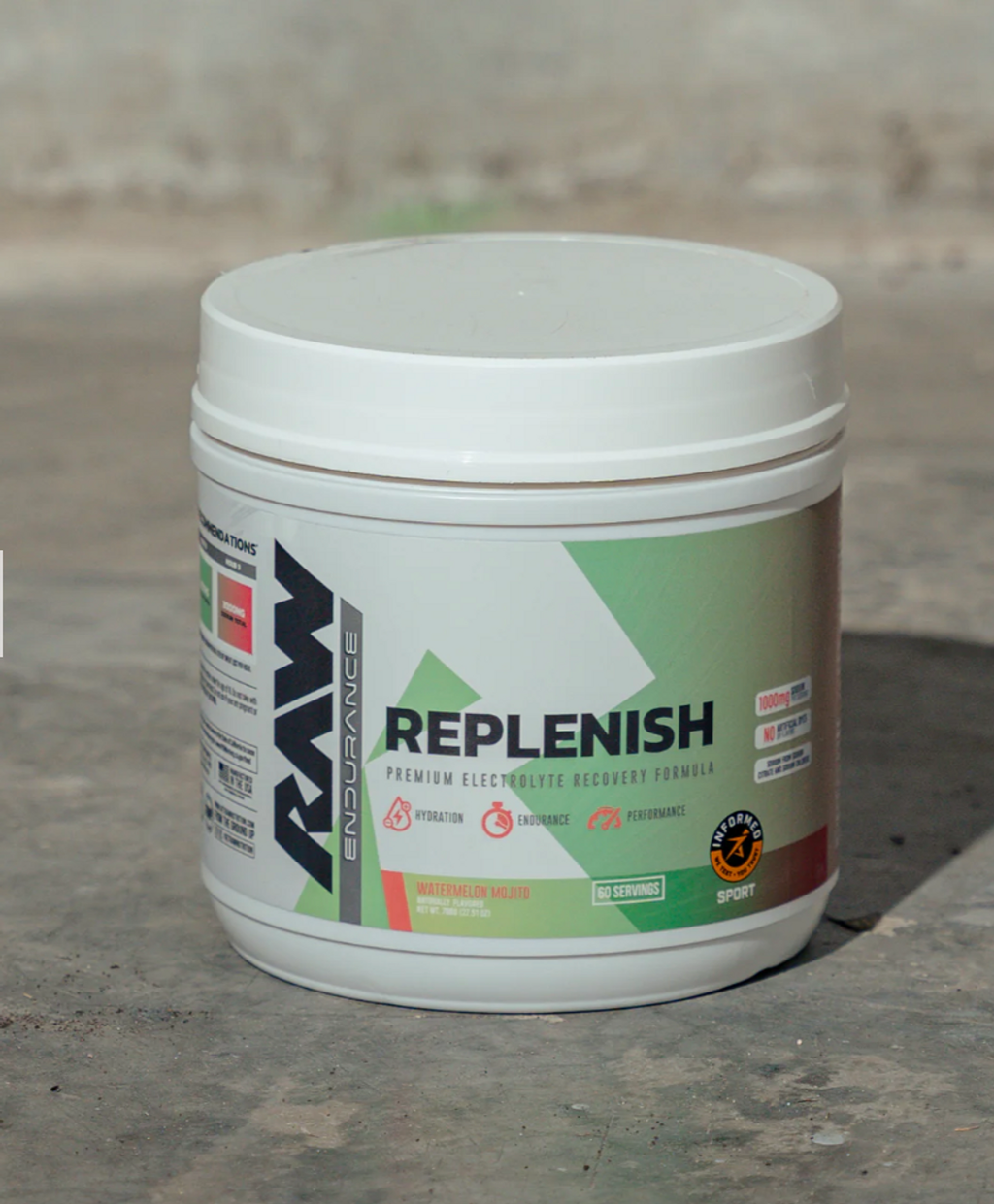 Raw Replenish Bottle 60 Porciones Water Melon Mojito